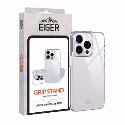 Picture of Eiger Eiger Grip Stand Case iPhone 15 Pro Clear