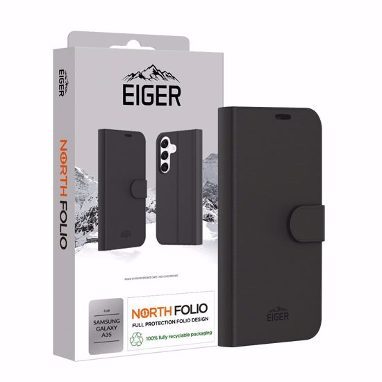 Picture of Eiger Eiger North Folio Case for Samsung Galaxy A35 in Black